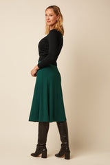 Juno Skirt Milano Crepe - Botanical Green
