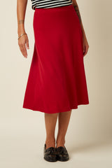 Juno Skirt Milano Crepe - Chili Red