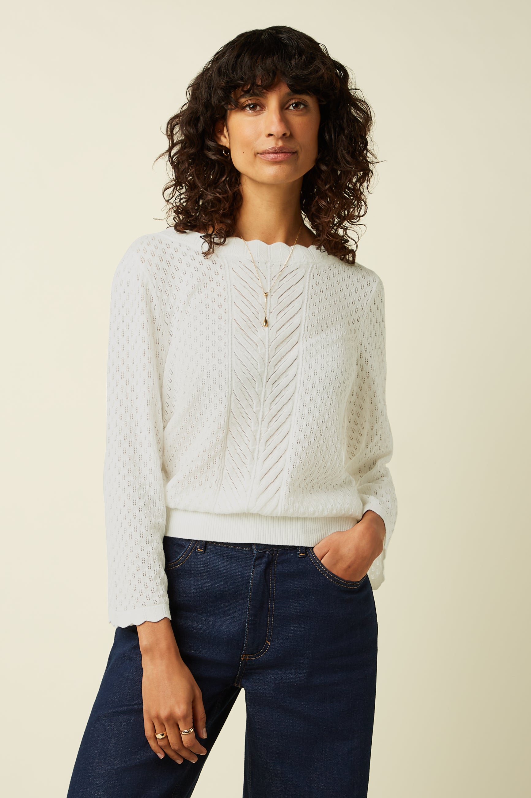 Audrey Top Rocky Ajour  - White