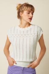 Liora Top Rocky Ajour - White