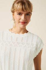 Liora Top Rocky Ajour - White