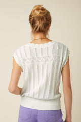 Liora Top Rocky Ajour - White