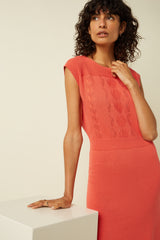 Lina Dress Rocky Ajour - Summer Fig