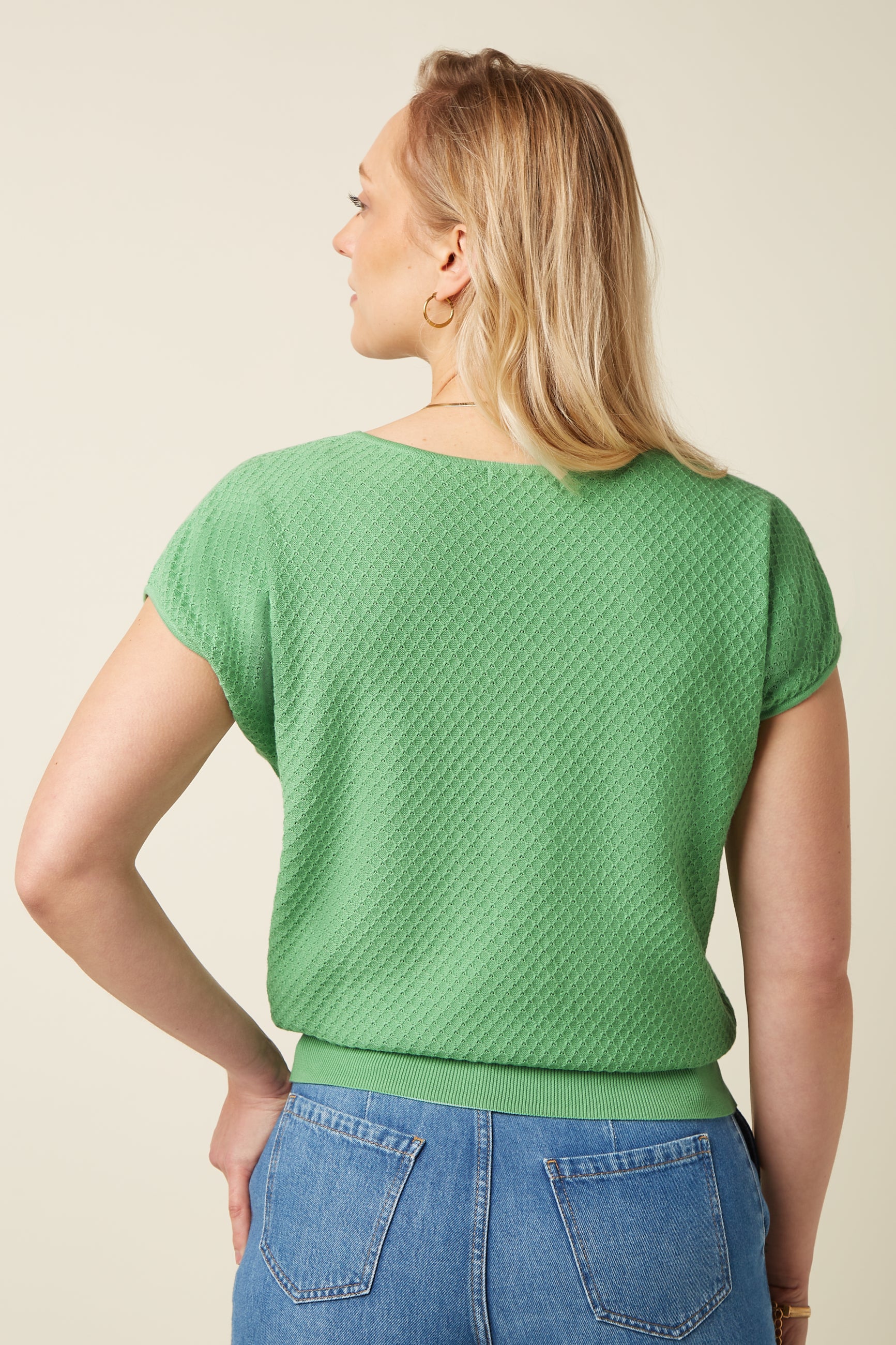 Ann Top Applique - Minty Meadow