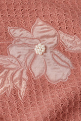 Ann Top Applique - Dusty Rose