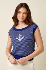 Eva Knit Top D' Oleron - Mazarine