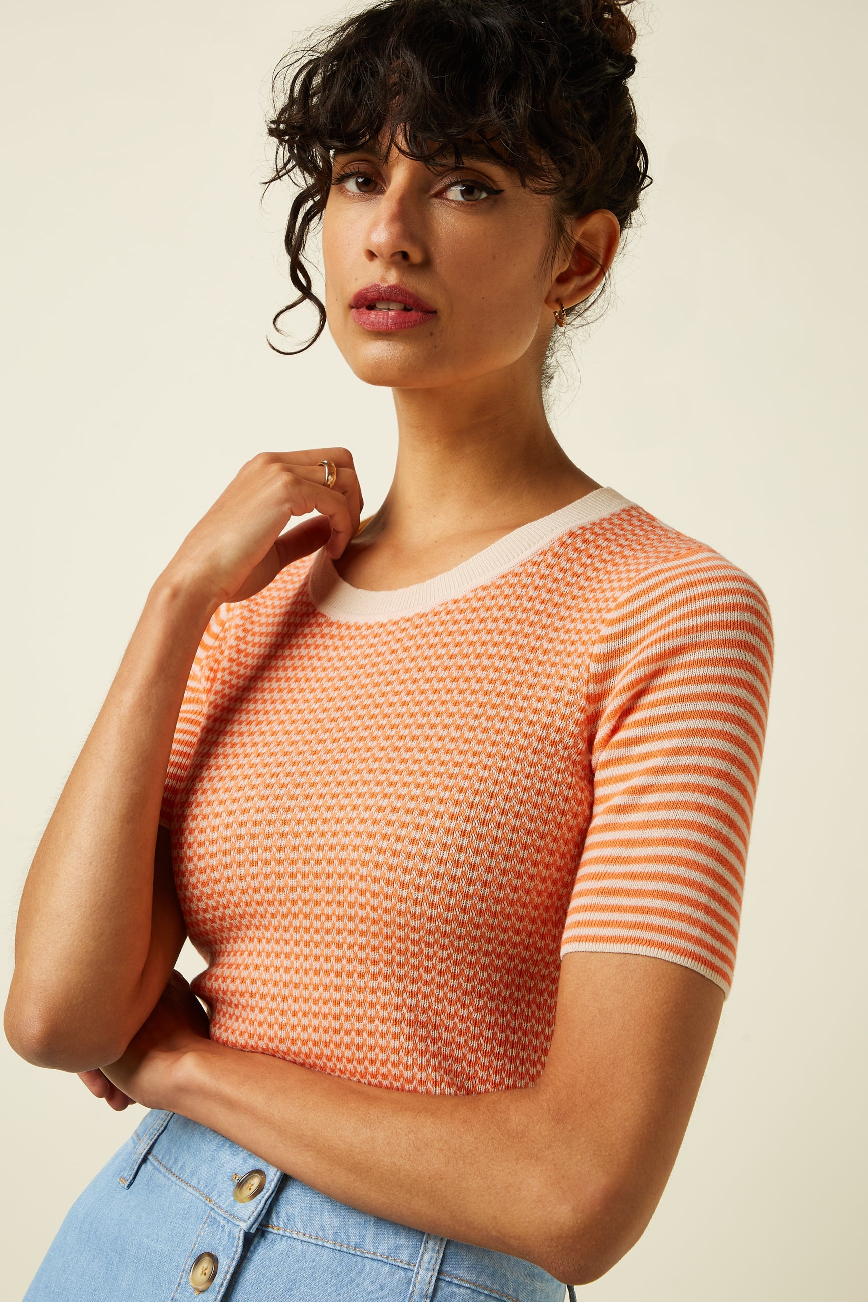 Agnes Top Denis - Nectarine Orange