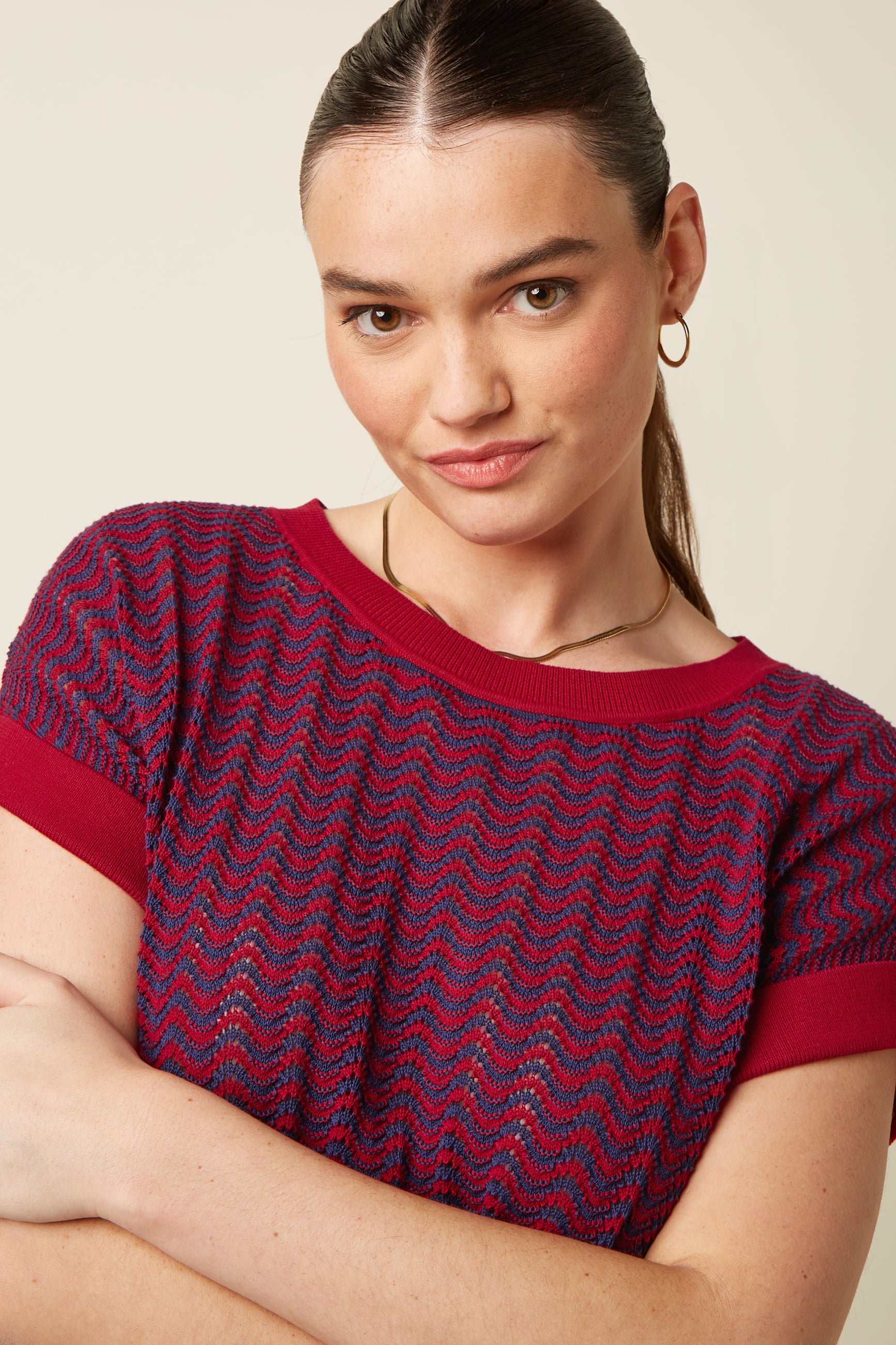 Boatneck Top Tide - Chili Red
