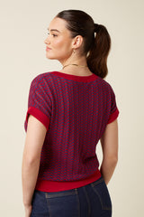 Boatneck Top Tide - Chili Red