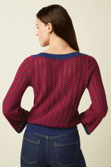 Audrey Trumpet Sleeve Tide - Chili Red