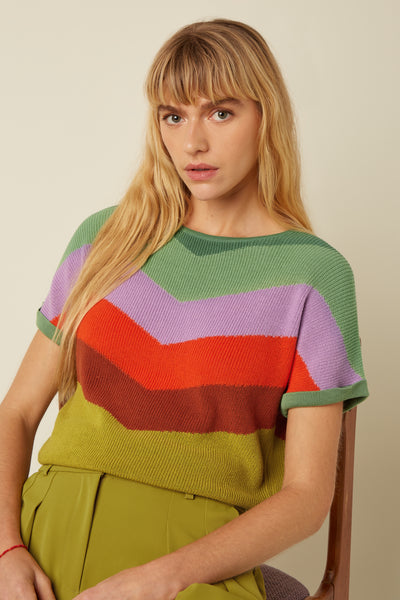 KING LOUIE セーター KING LOUIE Febe Sweater Peachy margarite green, 49,99 €