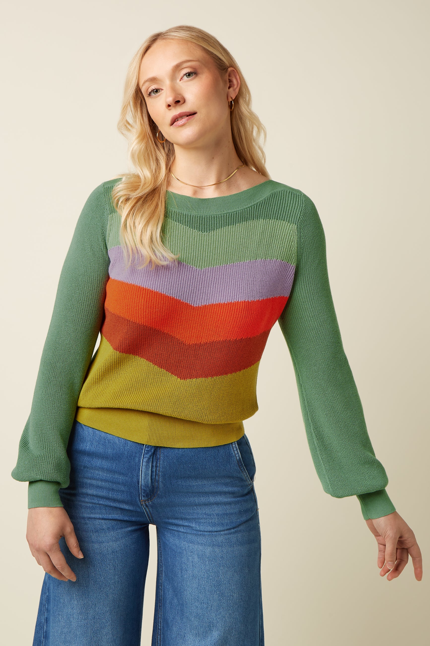 Audrey Bell Top Wonder - Green Envy