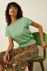 Laia Knit Top Lapis - Shade Green