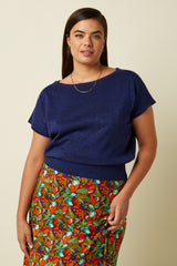 Laia Knit Top Lapis - Beacon Blue