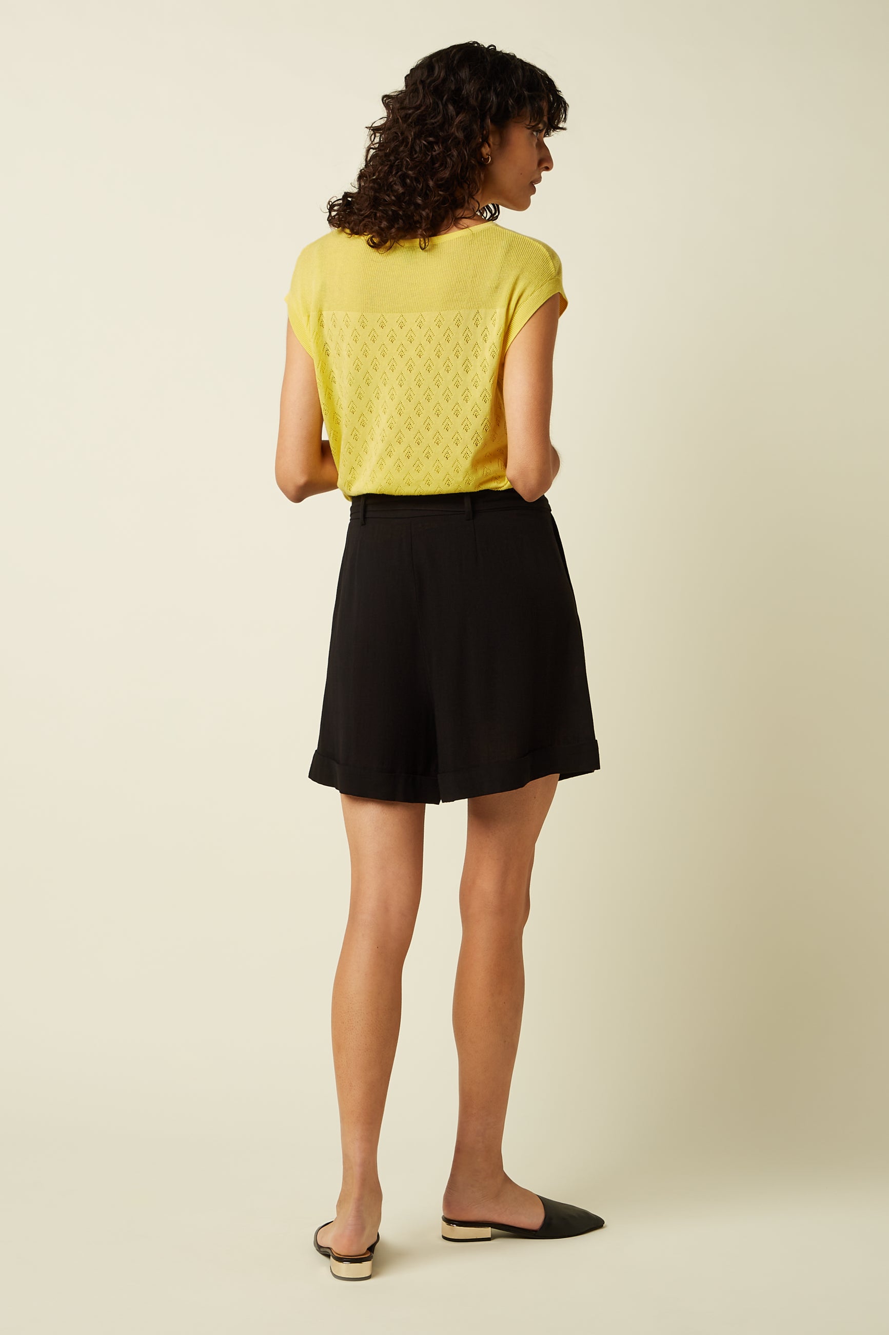 Lina Top Mateo Knit - Yellow Cream