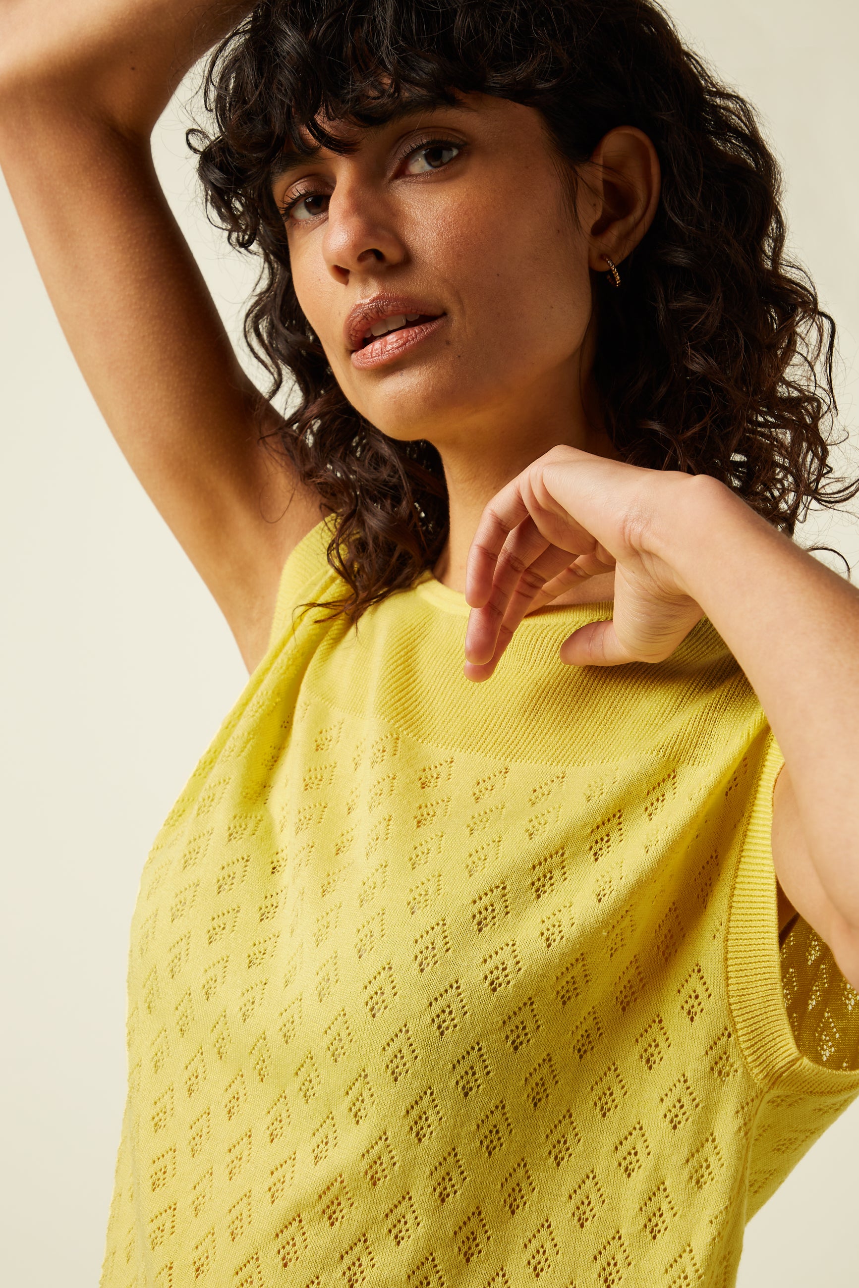 Lina Top Mateo Knit - Yellow Cream