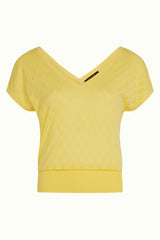 Double V Top Mateo Knit - Yellow Cream