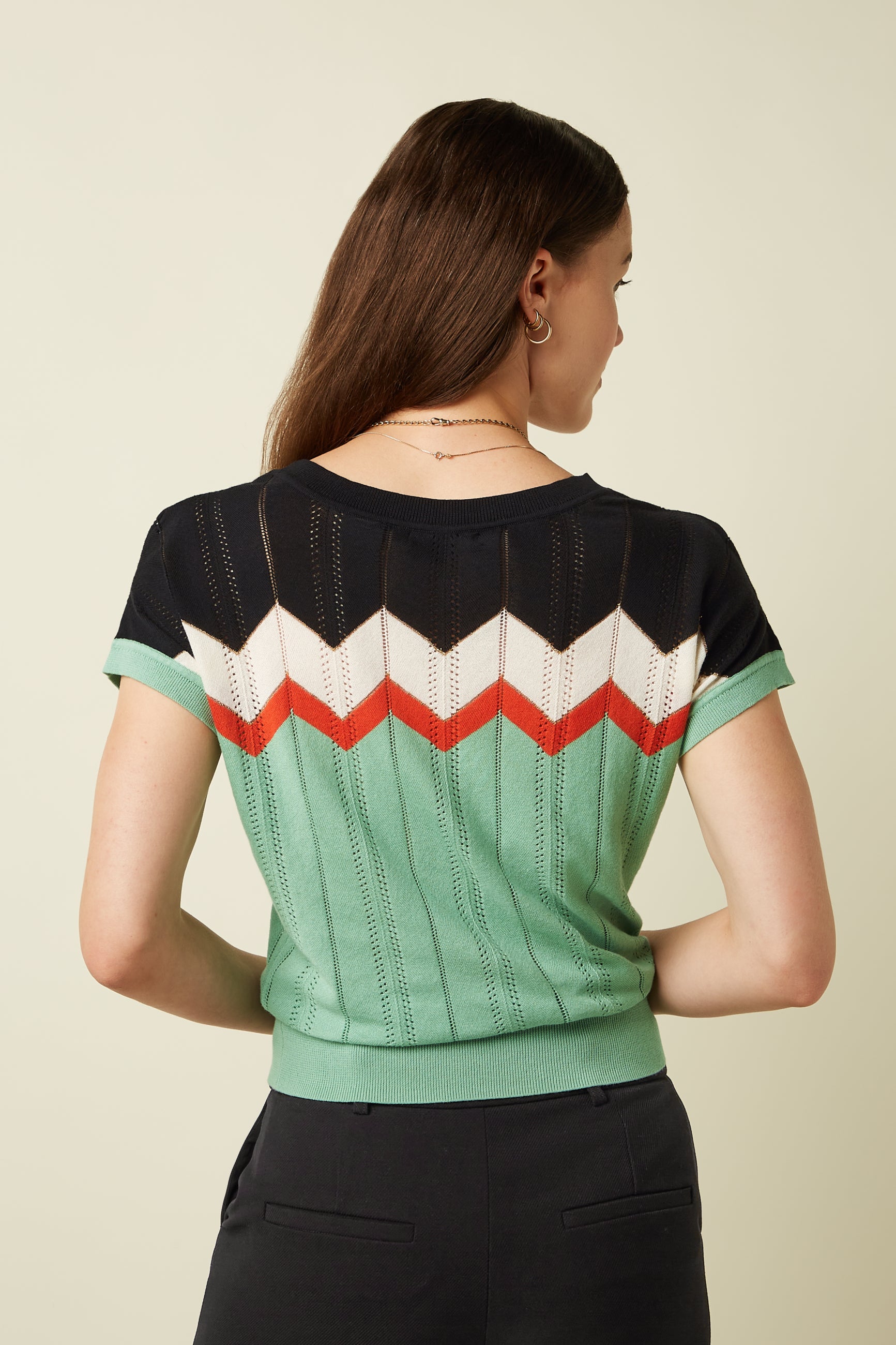 Boatneck Top Nova - Minty Meadow