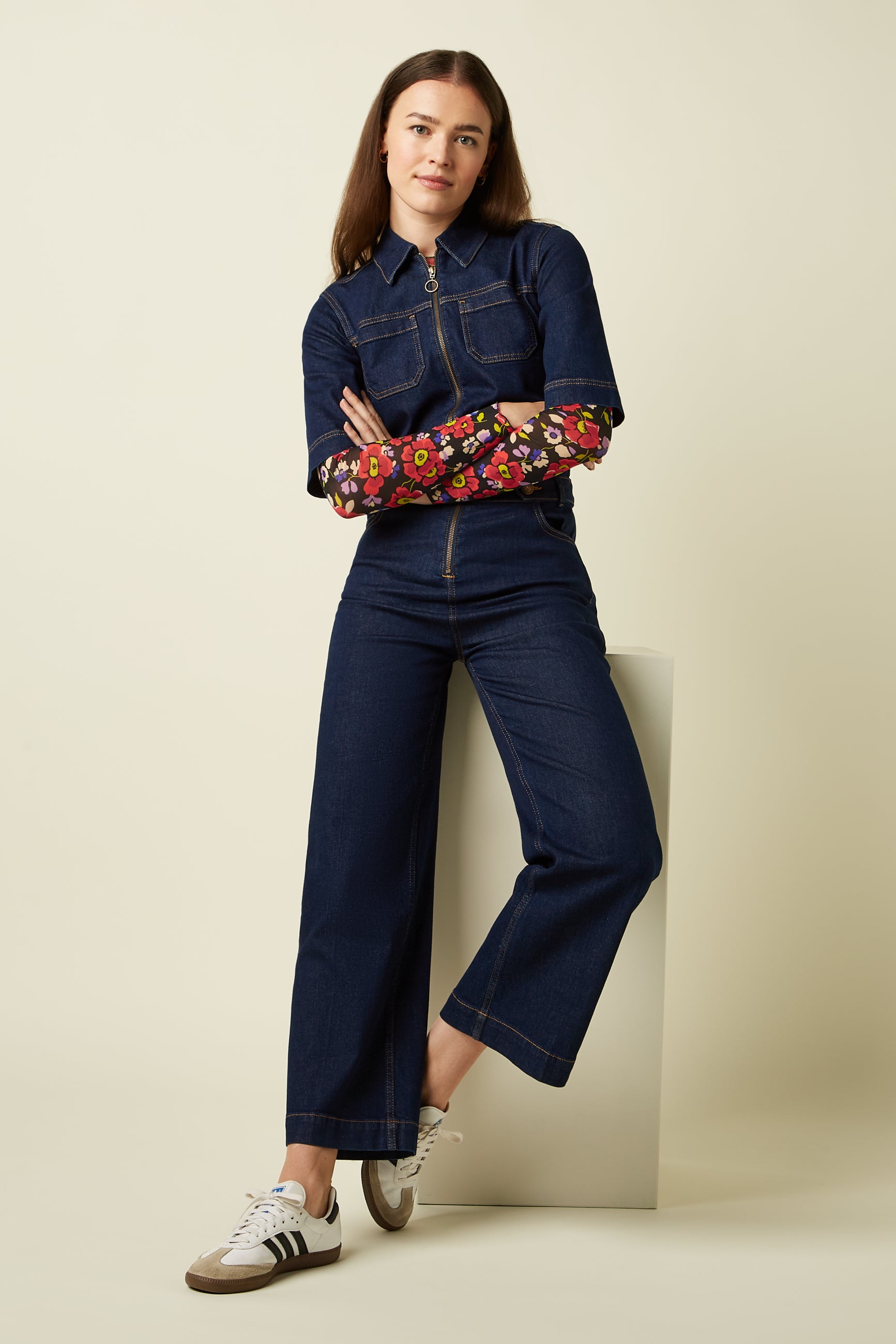 Zip Jumpsuit Onyx Denim