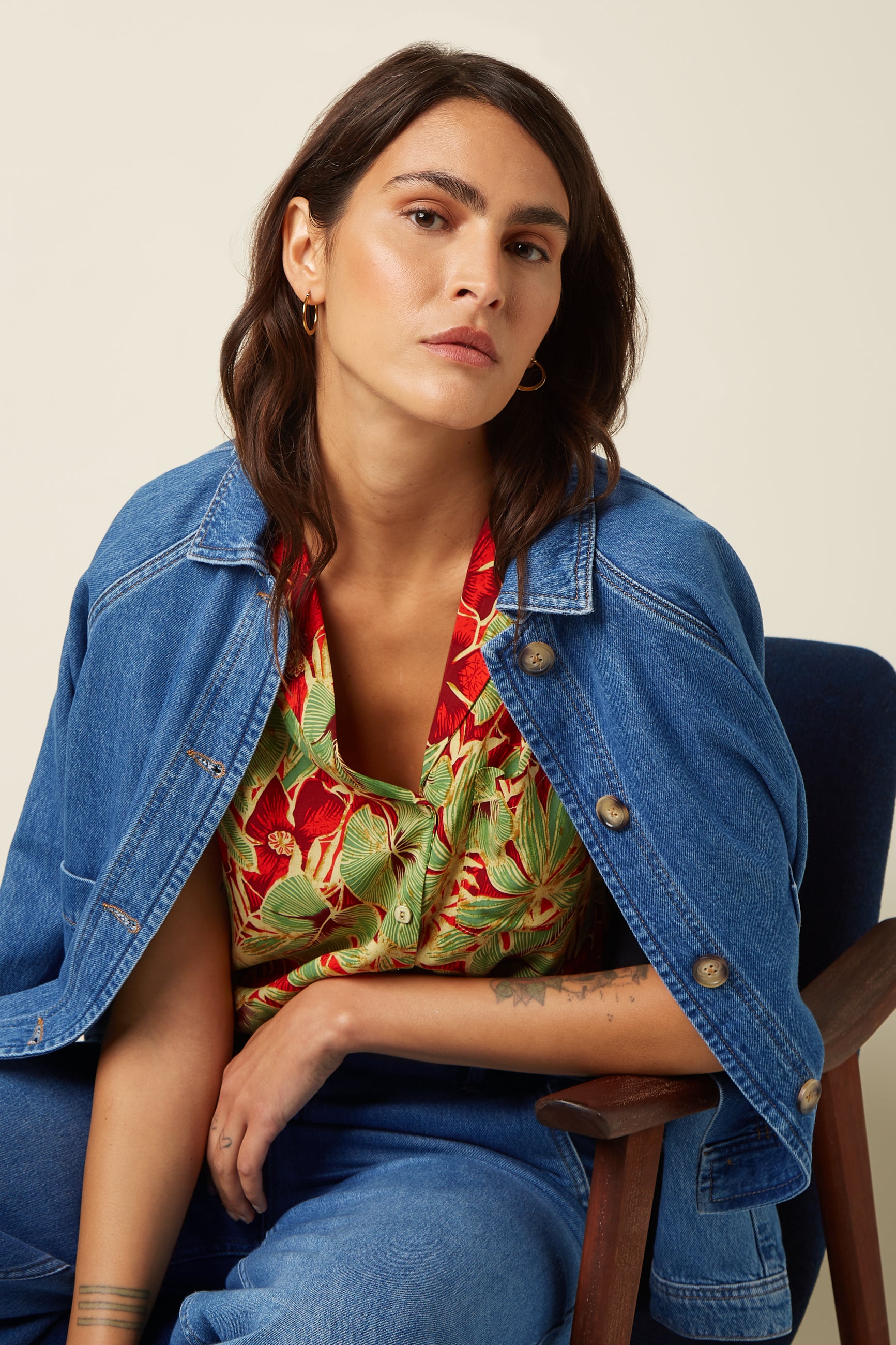 Penny Jacket Stone Denim