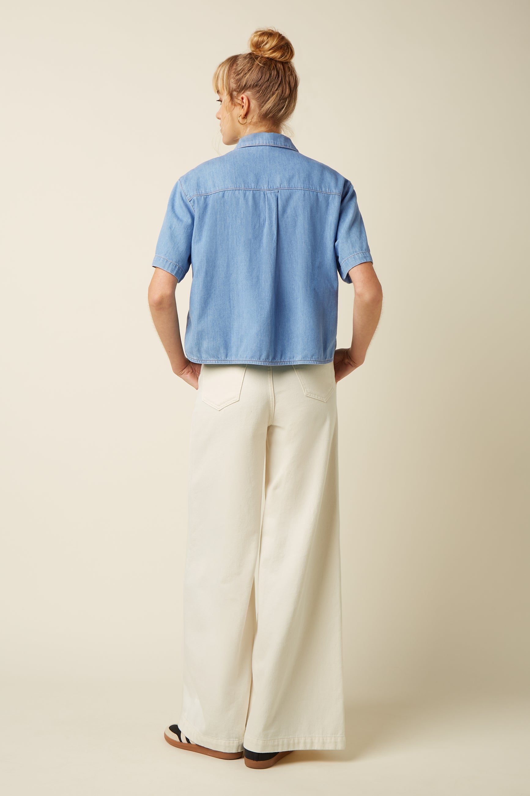 Evelina Blouse Festa Light Denim - Blue Tint