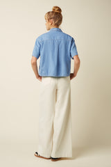 Evelina Blouse Festa Light Denim - Blue Tint