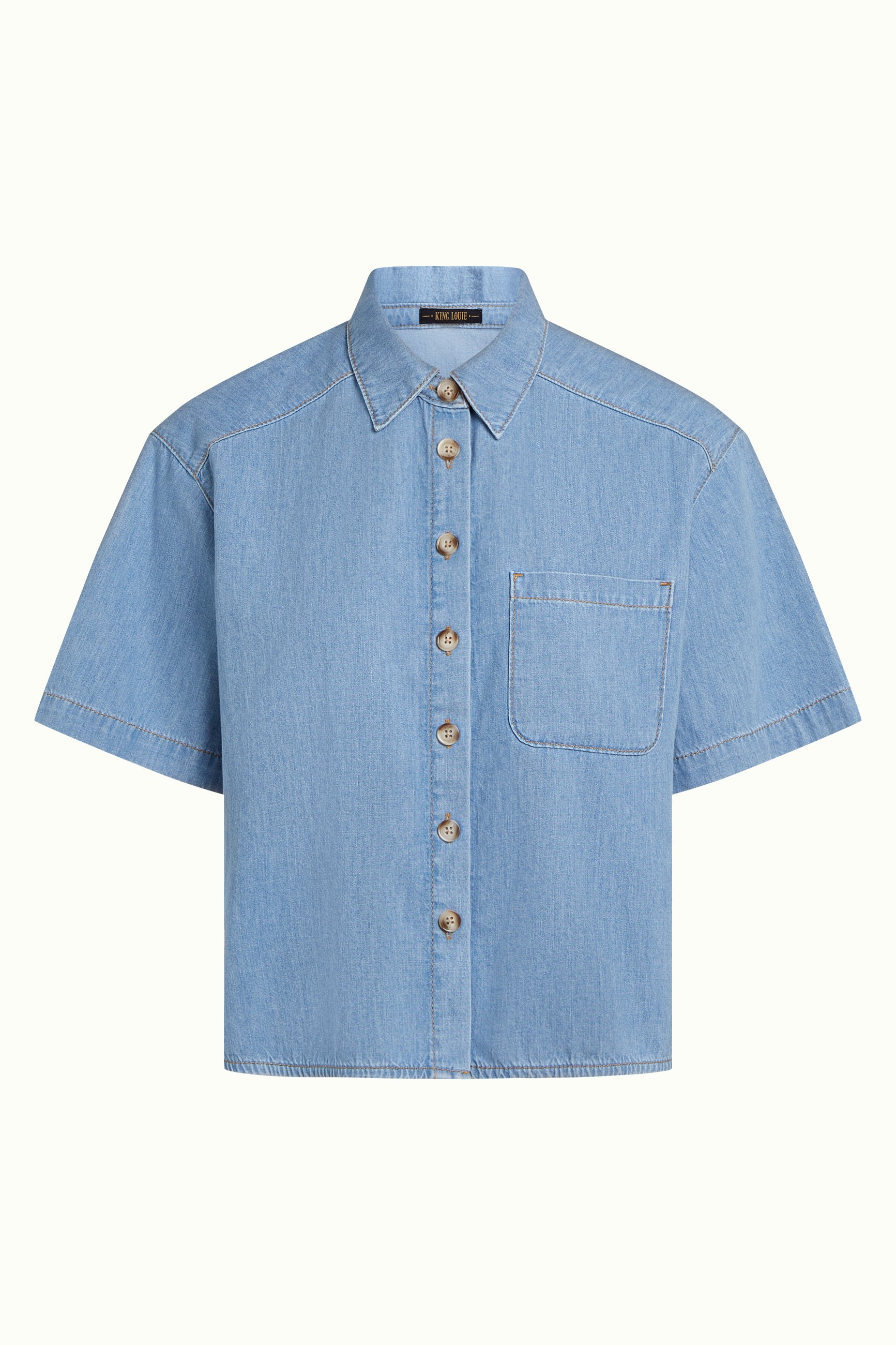 Evelina Blouse Festa Light Denim - Blue Tint