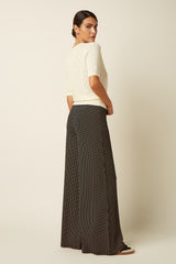 Border Palazzo Pants Piper - Black