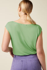 Selly Top Marsy Linen - Sprucestone Mint