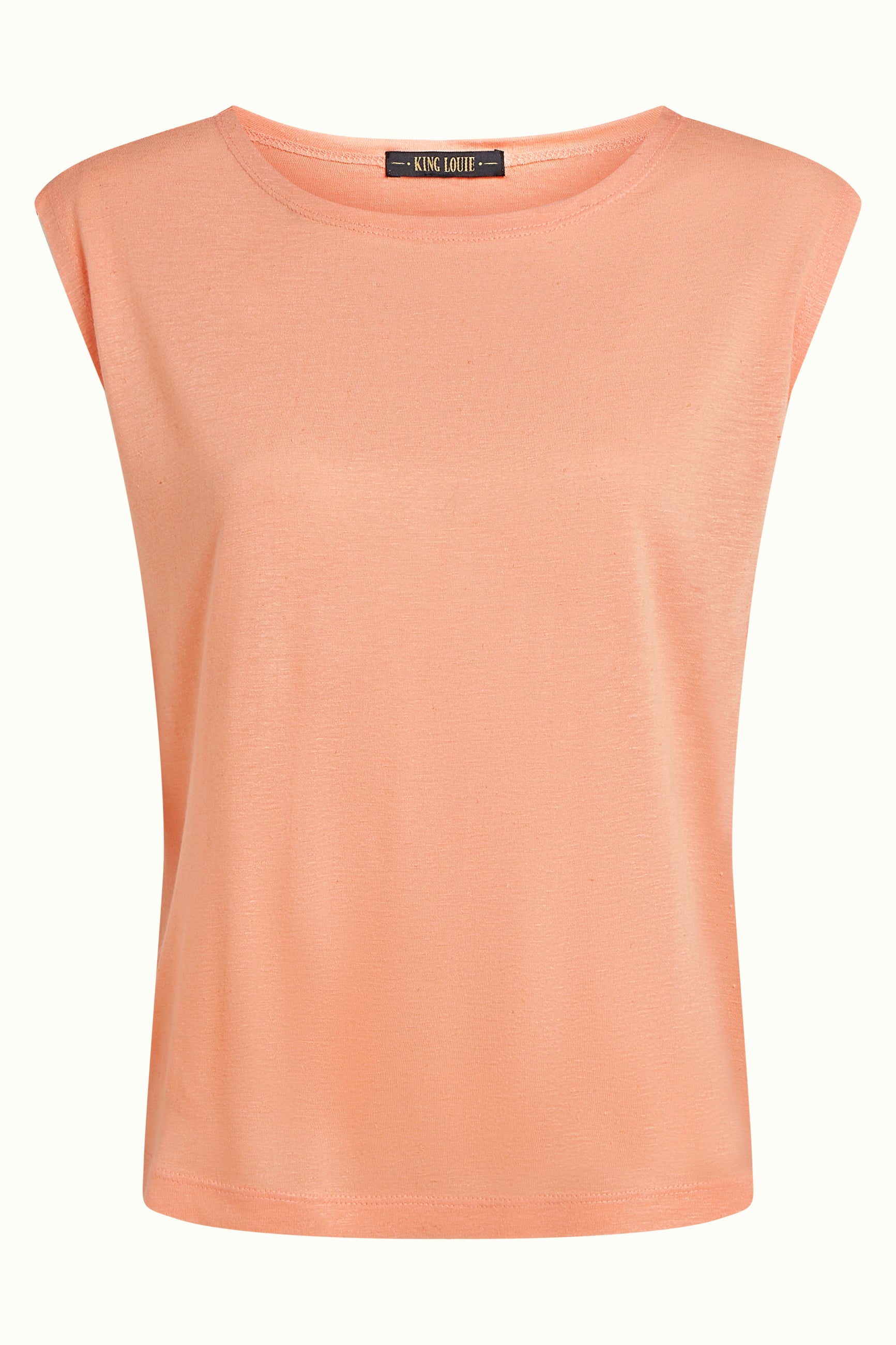 Selly Top Marsy Linen - Coral Orange