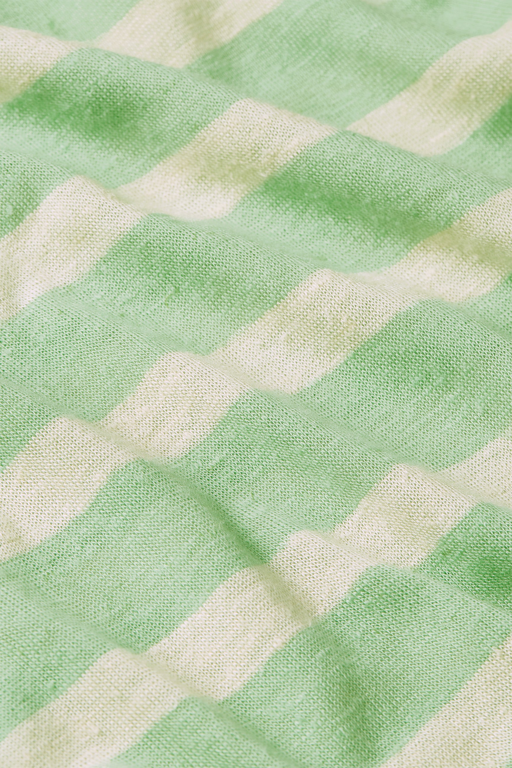 Aria Knot Shirt Marsy Linen Stripe - Sprucestone Mint
