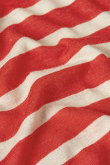 Aria Knot Shirt Marsy Linen Stripe - Sun Orange