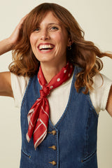 Scarf Polka - Chili Red