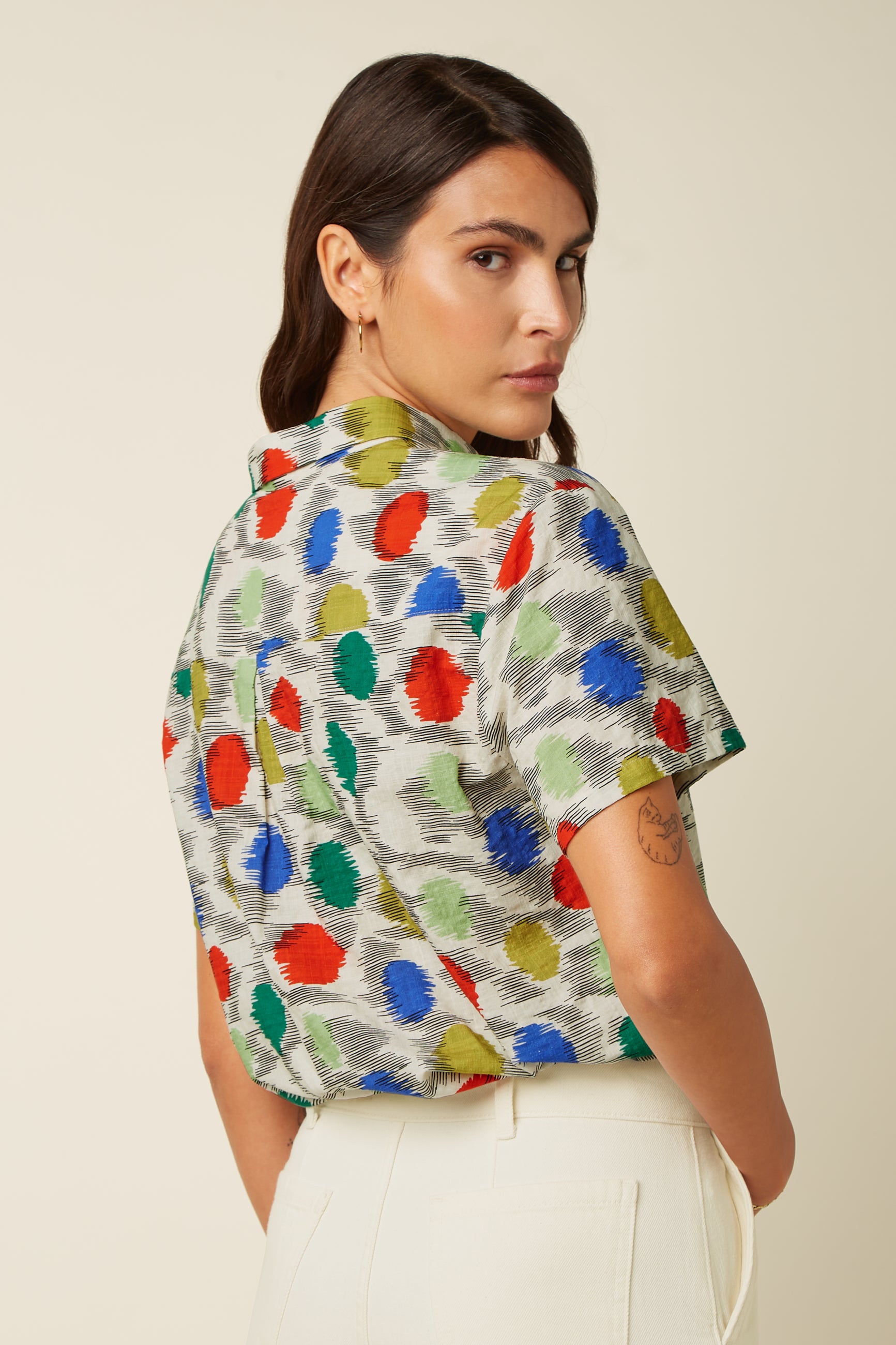 Evelina Blouse Walton - Ice Cream