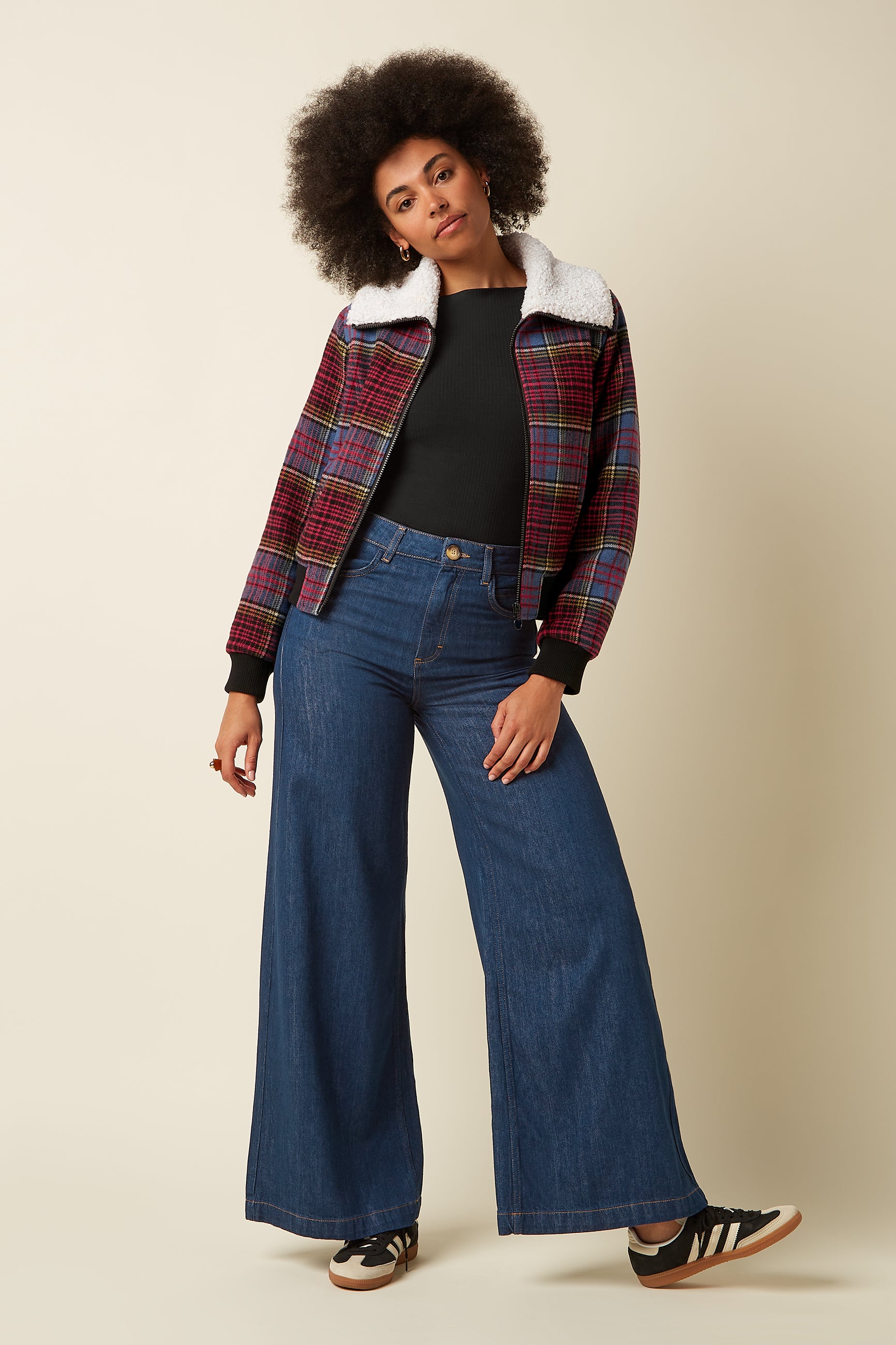 Arizona Jacket Banda Check - Horizon Blue