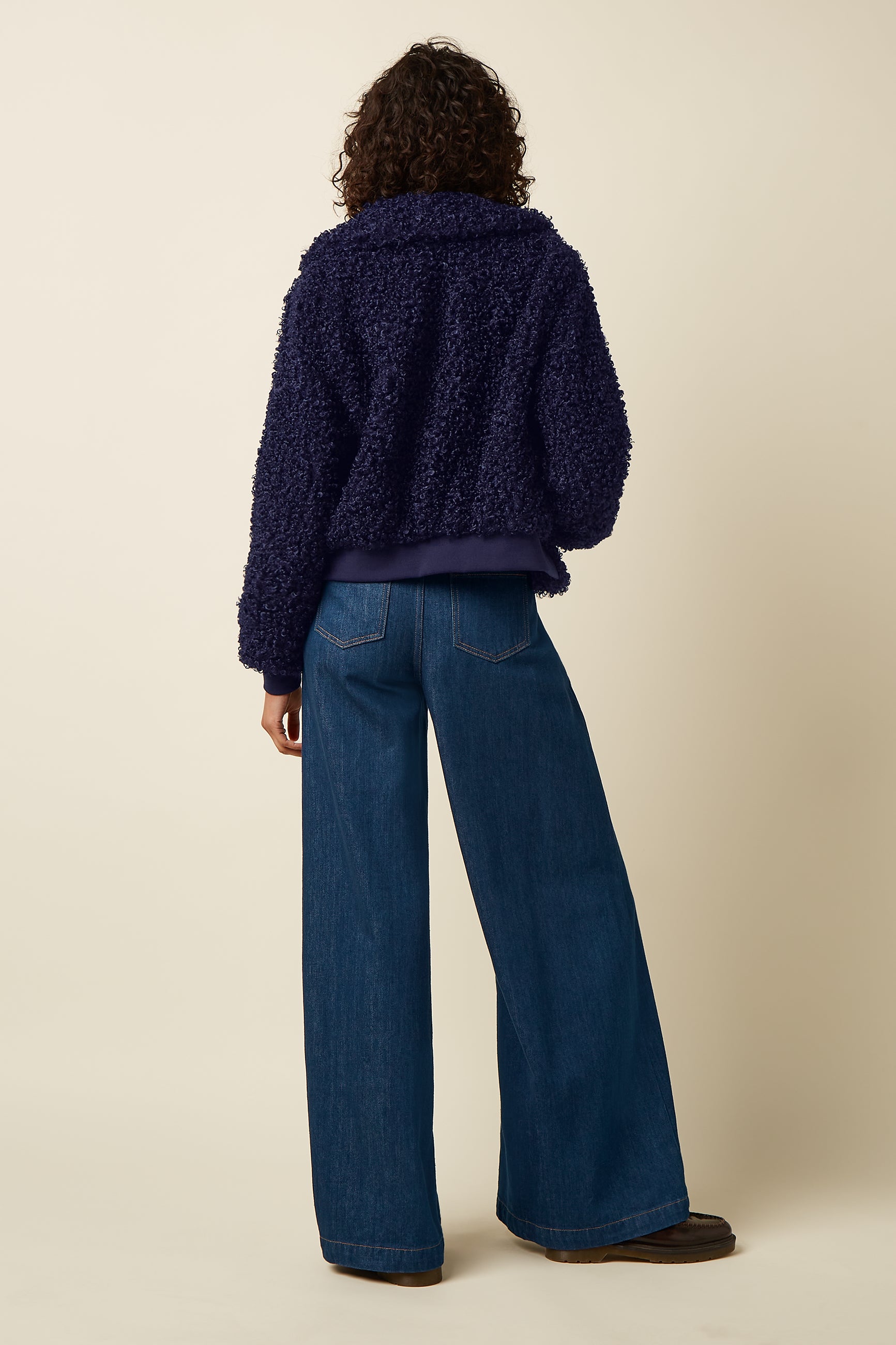 Isa Jacket Basil Fur - Evening Blue