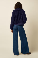 Isa Jacket Basil Fur - Evening Blue