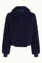 Isa Jacket Basil Fur - Evening Blue