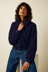 Isa Jacket Basil Fur - Evening Blue