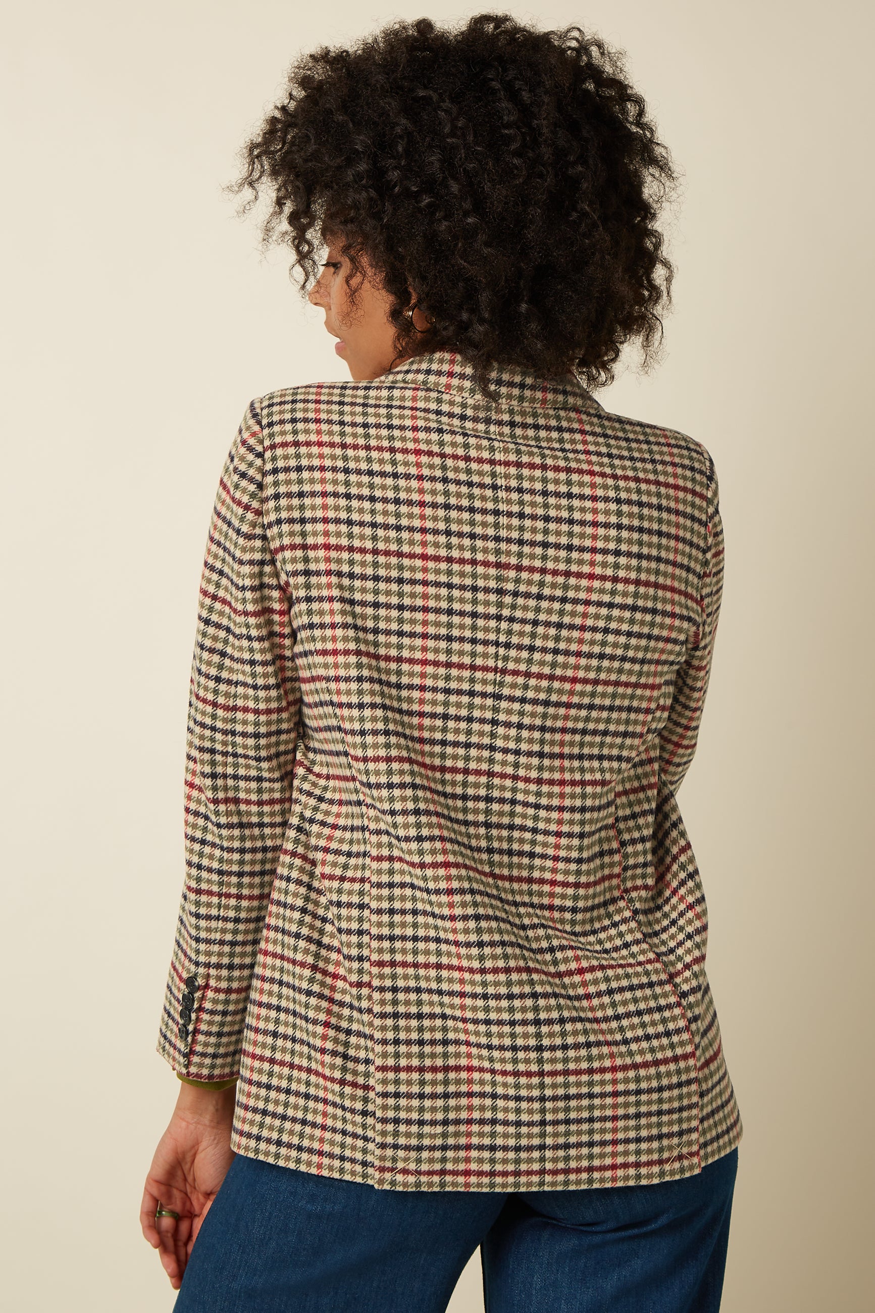 Tula Blazer Basso Check - Marzipan
