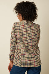 Tula Blazer Basso Check - Marzipan