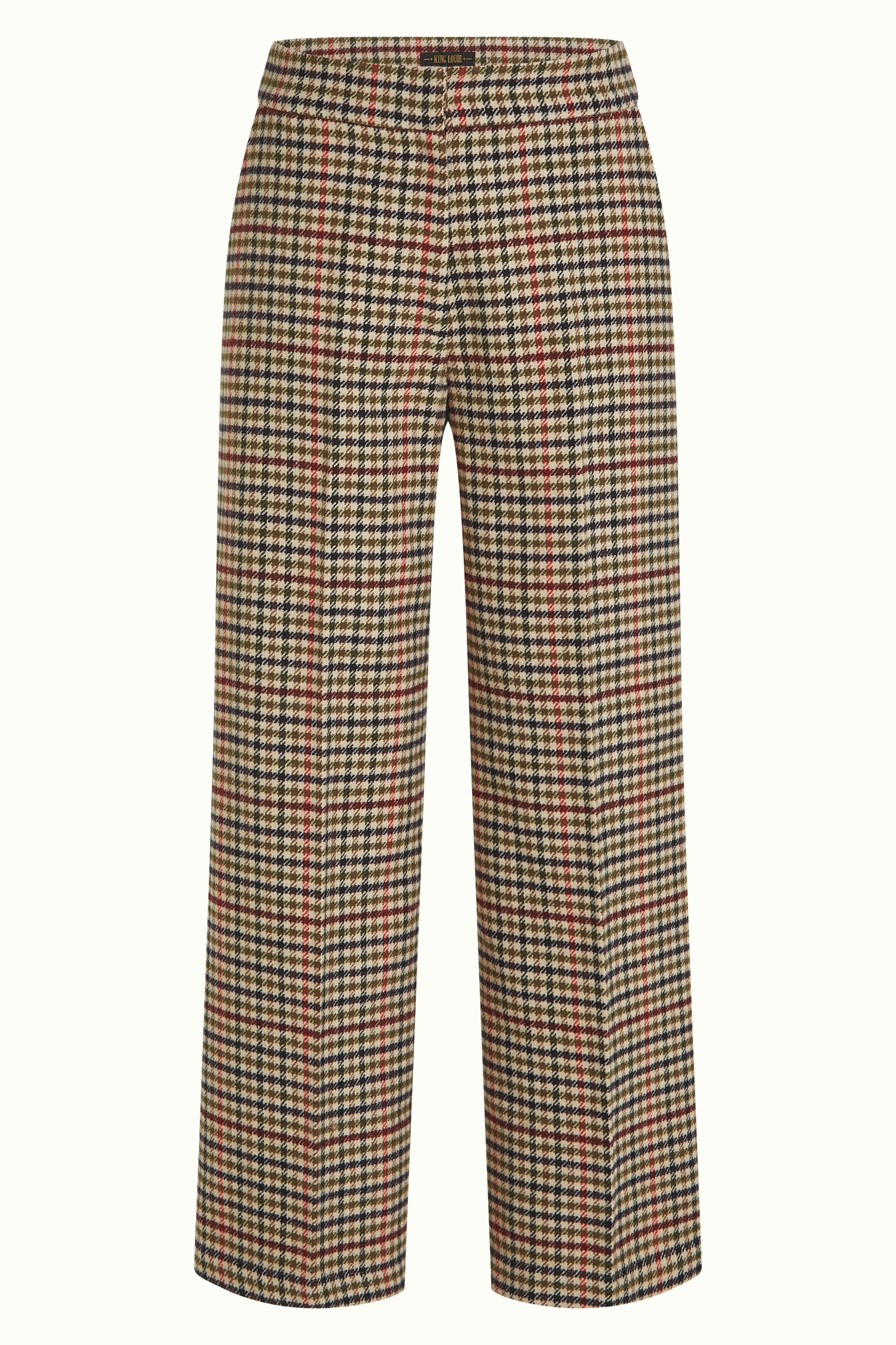 Federica Pants Basso Check - Marzipan