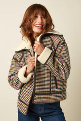 Monia Coat Basso Check - Marzipan