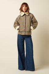 Monia Coat Basso Check - Marzipan