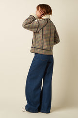 Monia Coat Basso Check - Marzipan