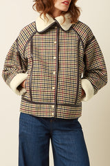Monia Coat Basso Check - Marzipan