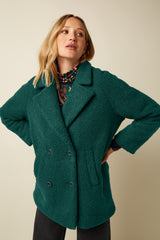 Amelie Coat Dexter Teddy - Dragonfly Green