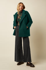 Amelie Coat Dexter Teddy - Dragonfly Green
