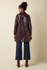 Anais Coat Glitz - Porto Red