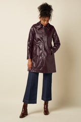Anais Coat Glitz - Porto Red
